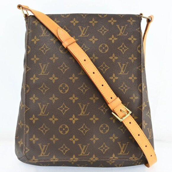Authentic LOUIS VUITTON Monogram Musette Shoulder Bag bsj630-110725 - Picture 1 of 16